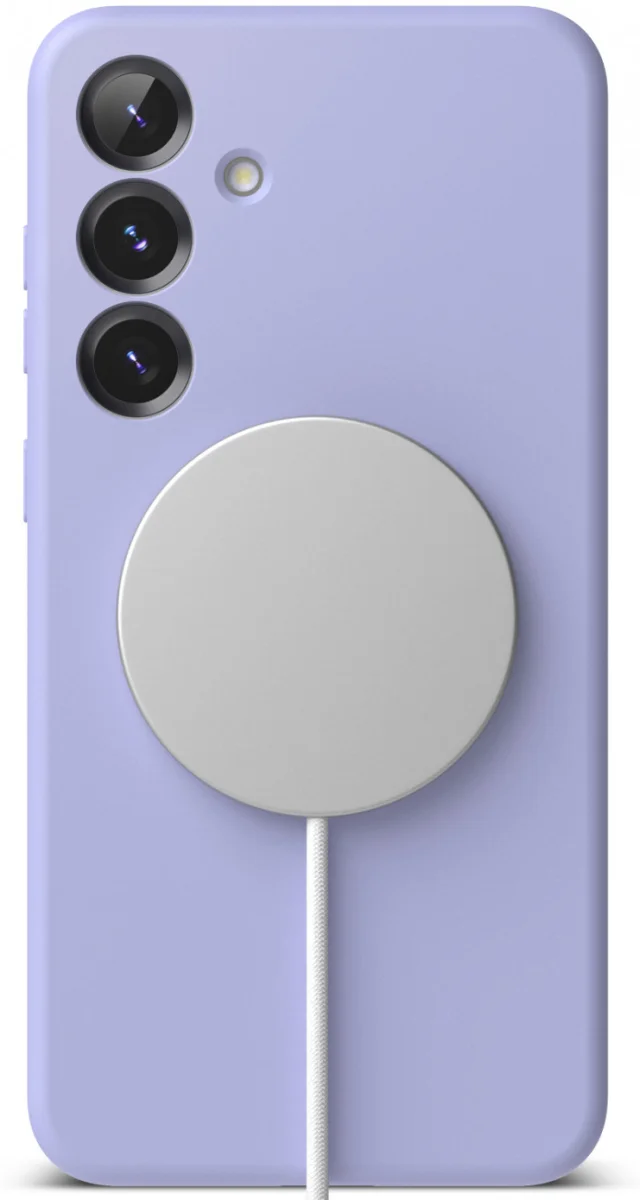 Ringke Silicone Samsung Galaxy S25 Plus Hoesje MagSafe / Qi2 Back Cover Paars afbeelding 2