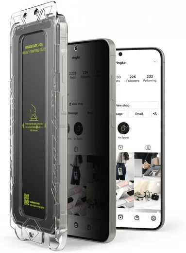 Ringke Easy Slide Privacy Samsung Galaxy S25 Plus/S24 Plus Screen Protector Jig afbeelding 2