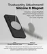 Ringke Silicone Samsung Galaxy S25 Hoesje MagSafe / Qi2 Back Cover Zwart afbeelding 5