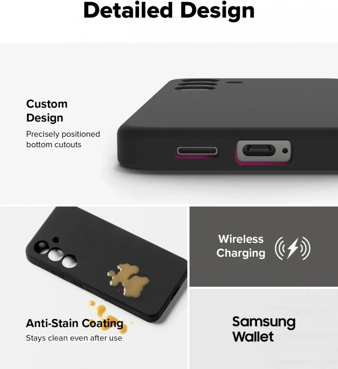 Ringke Silicone Samsung Galaxy S25 Hoesje MagSafe / Qi2 Back Cover Zwart afbeelding 9