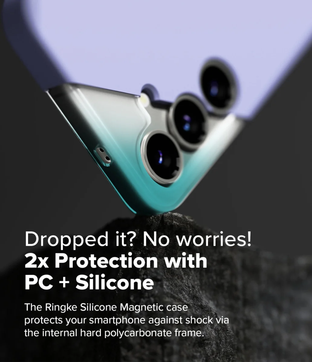 Ringke Silicone Samsung Galaxy S25 Hoesje MagSafe / Qi2 Back Cover Paars afbeelding 8