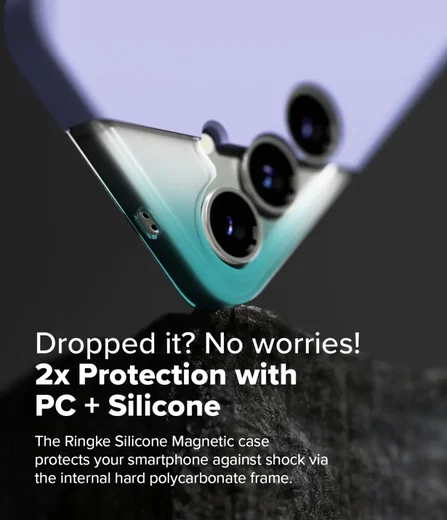 Ringke Silicone Samsung Galaxy S25 Hoesje MagSafe / Qi2 Back Cover Paars afbeelding 8