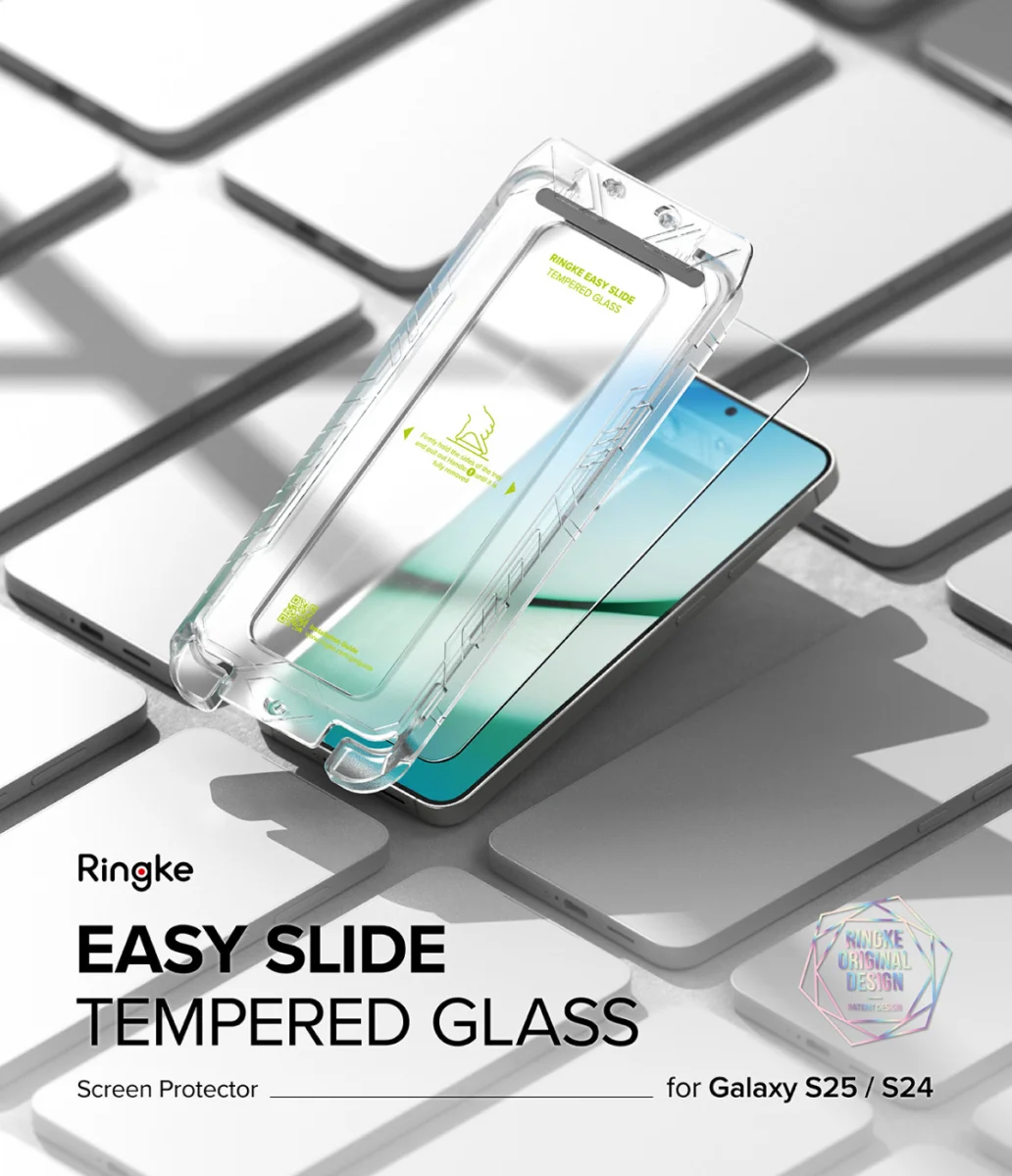 Ringke Easy Slide Samsung Galaxy S24 / S25 Screen Protector met Jig 2-Pack afbeelding 4