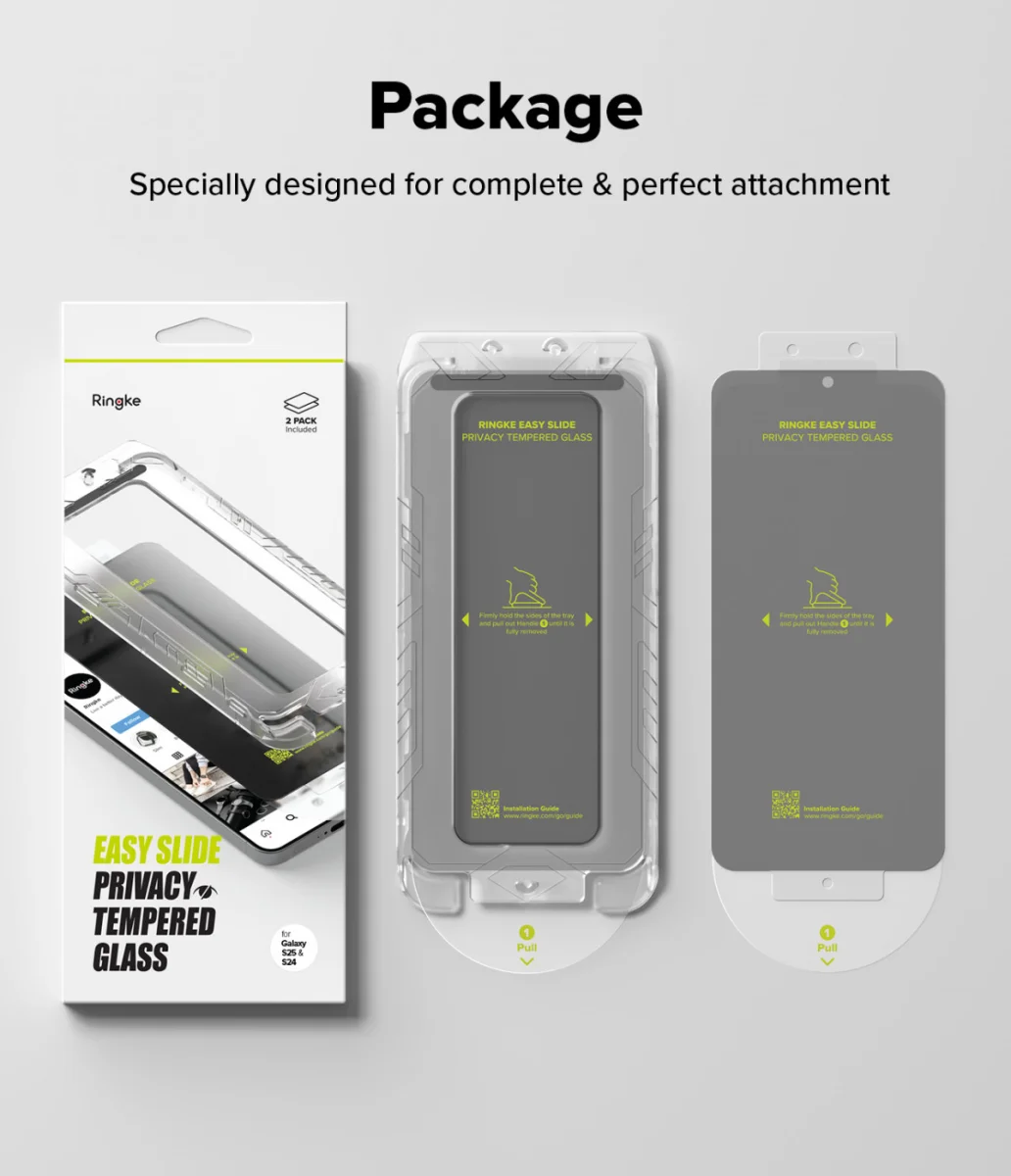 Ringke Easy Slide Privacy Samsung Galaxy S24 / S25 Screen Protector Jig 2-Pack afbeelding 17