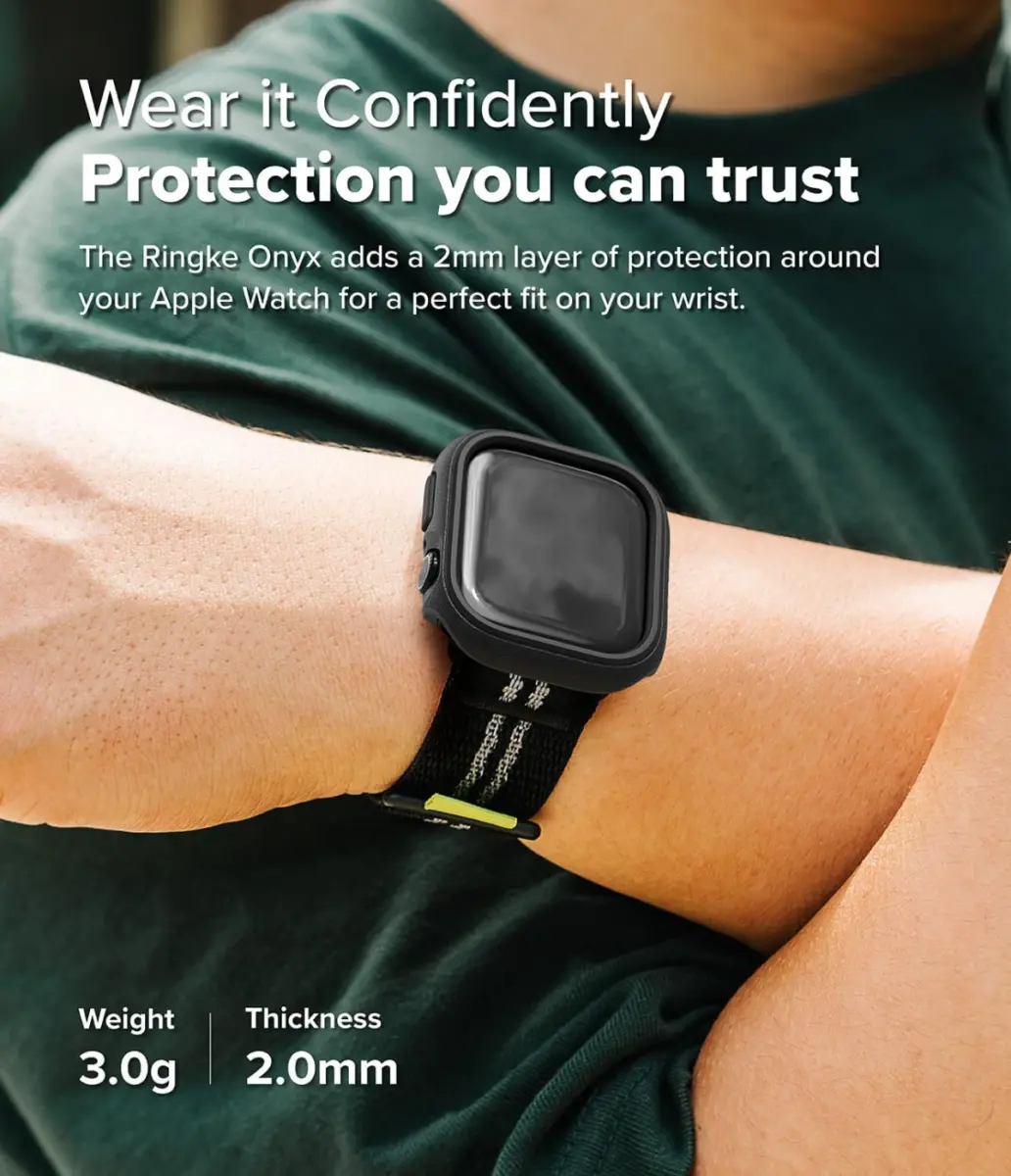 Ringke Onyx - Apple Watch 11/10 46MM Hoesje - Bumper Case Zwart afbeelding 5