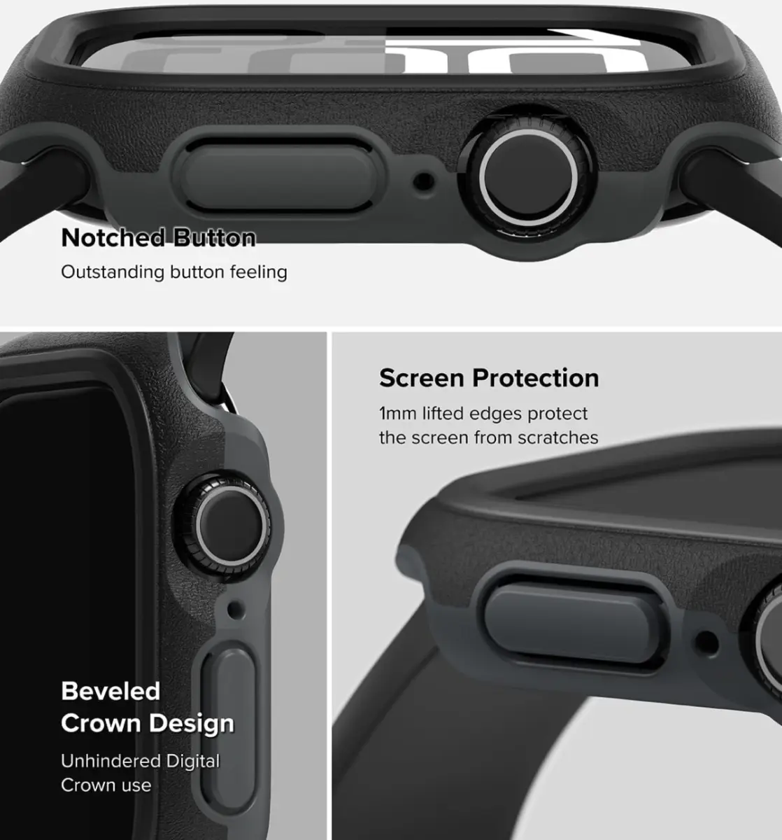 Ringke Onyx - Apple Watch 11/10 46MM Hoesje - Bumper Case Zwart afbeelding 9