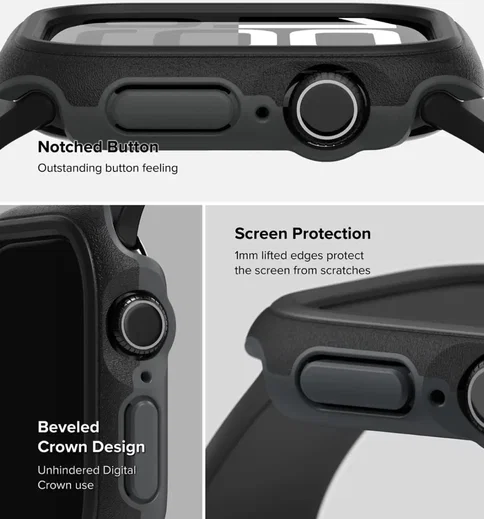 Ringke Onyx - Apple Watch 11/10 46MM Hoesje - Bumper Case Zwart afbeelding 9