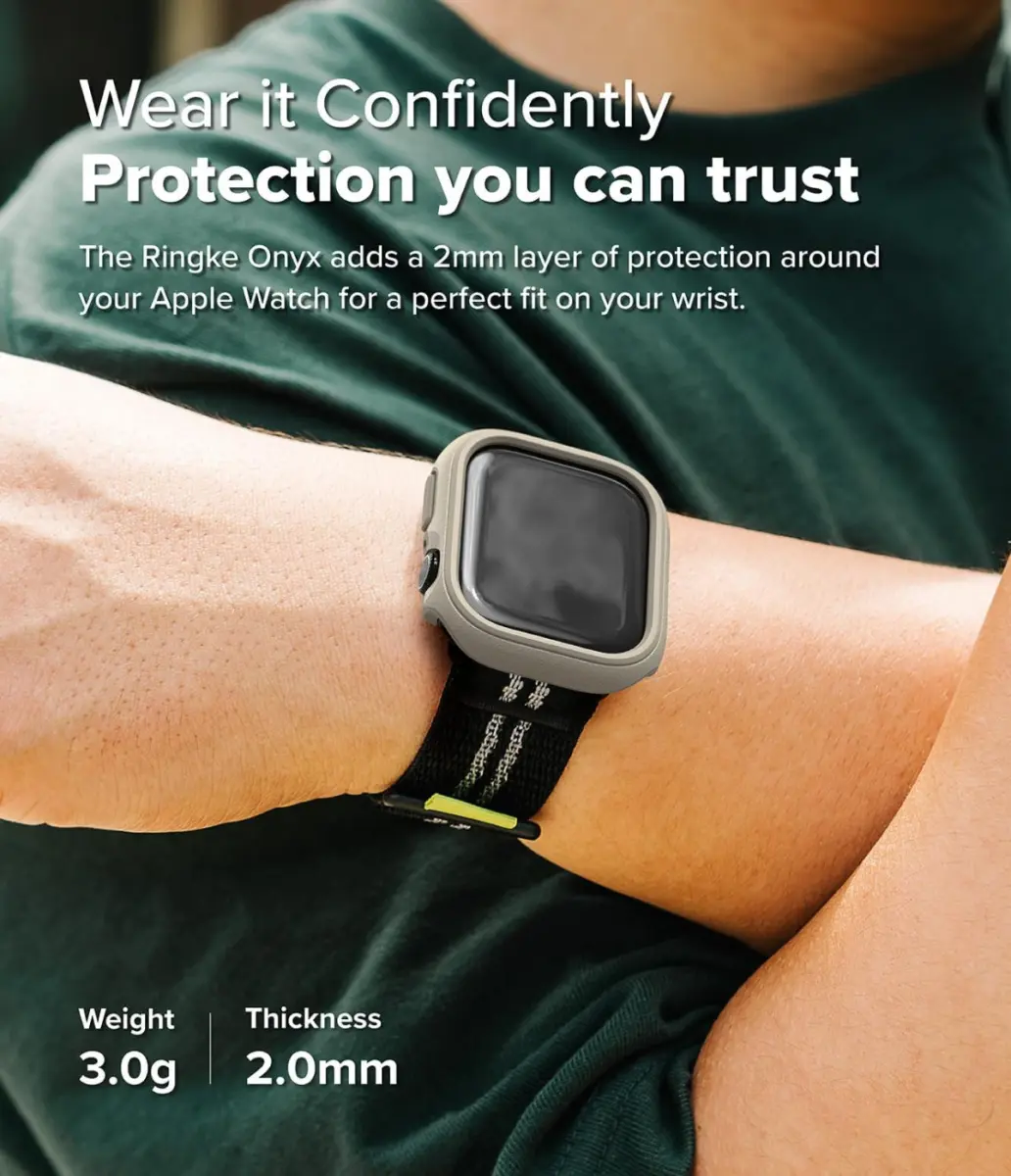 Ringke Onyx - Apple Watch 11/10 46MM Hoesje - Bumper Case Sand afbeelding 4