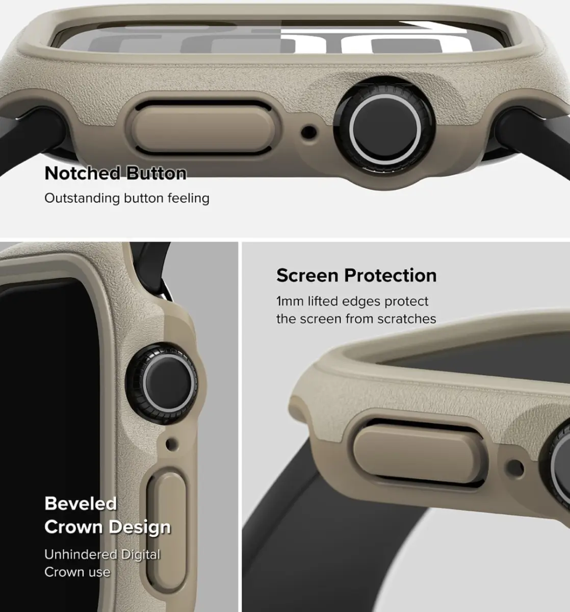Ringke Onyx - Apple Watch 11/10 46MM Hoesje - Bumper Case Sand afbeelding 9