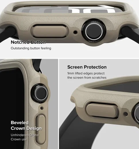 Ringke Onyx - Apple Watch 11/10 46MM Hoesje - Bumper Case Sand afbeelding 9