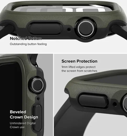 Ringke Onyx - Apple Watch 11/10 46MM Hoesje - Bumper Case Groen afbeelding 9