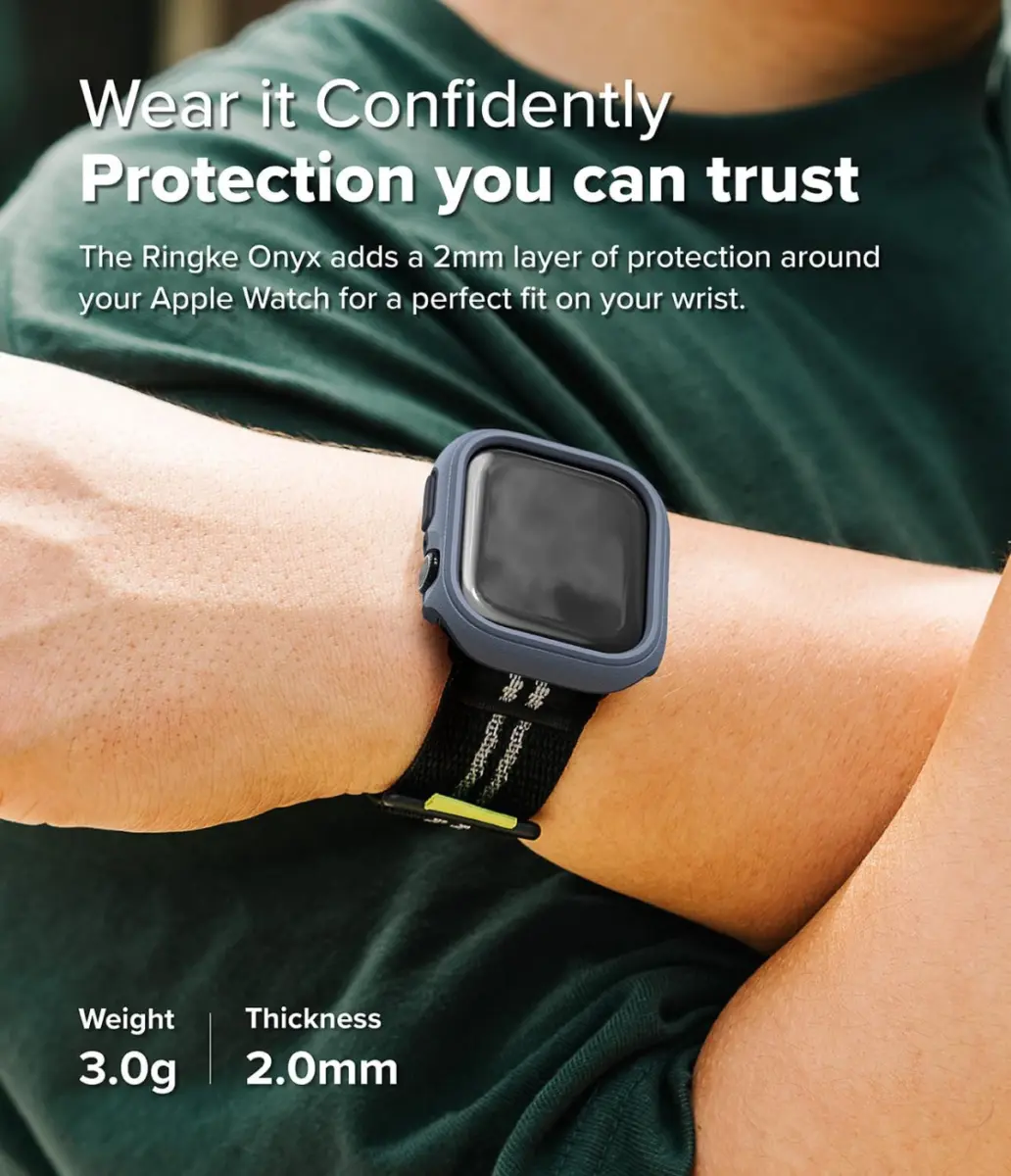 Ringke Onyx - Apple Watch 11/10 46MM Hoesje - Bumper Case Blauw afbeelding 5