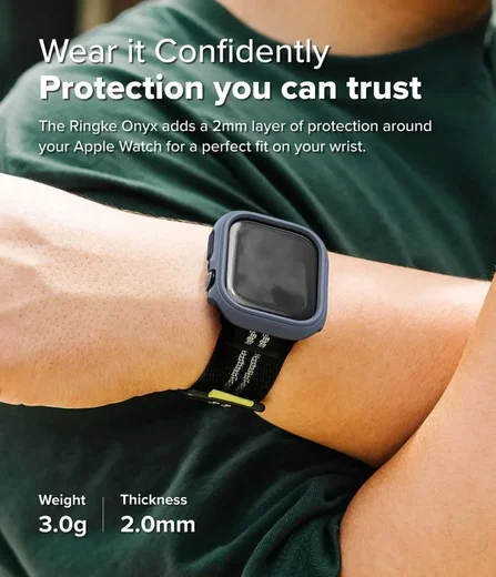 Ringke Onyx - Apple Watch 11/10 46MM Hoesje - Bumper Case Blauw afbeelding 5