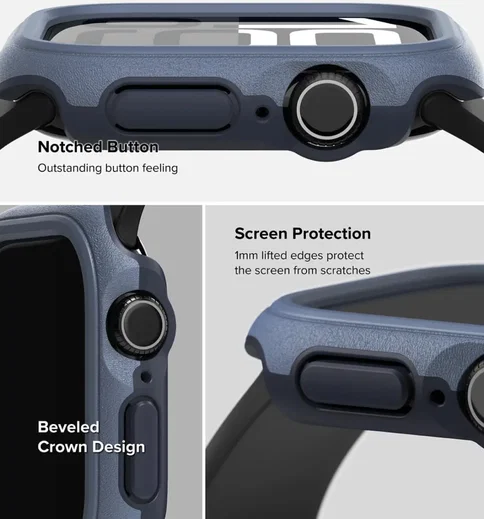 Ringke Onyx - Apple Watch 11/10 46MM Hoesje - Bumper Case Blauw afbeelding 9