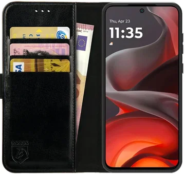Rosso Element Motorola Moto G15 / G15 Power Hoesje Book Case Wallet Zwart