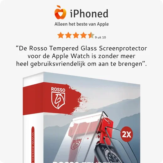 Rosso Apple Watch 4/5/6/SE 44MM Tempered Glass - Screen Protector Tray 2-Pack afbeelding 4