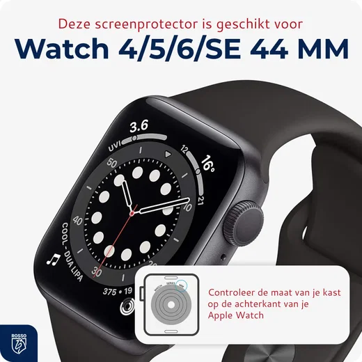 Rosso Apple Watch 4/5/6/SE 44MM Tempered Glass - Screen Protector Tray 2-Pack afbeelding 5
