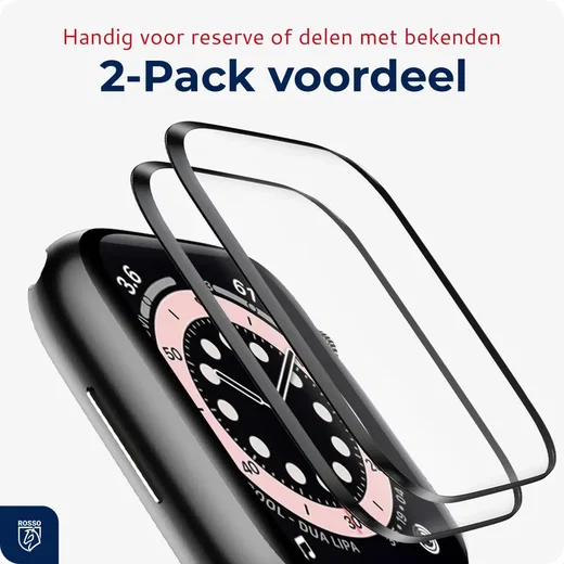 Rosso Apple Watch 4/5/6/SE 44MM Tempered Glass - Screen Protector Tray 2-Pack afbeelding 8