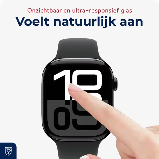 Rosso - Apple Watch 11 / 10 46MM Tempered Glass - met Installatietray (2-Pack) afbeelding 6