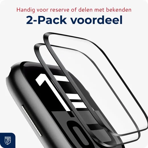 Rosso - Apple Watch 11 / 10 46MM Tempered Glass - met Installatietray (2-Pack) afbeelding 8