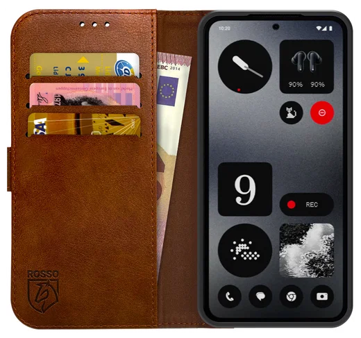 Rosso Element Nothing CMF Phone 2 Pro Hoesje Book Case Wallet Bruin afbeelding 1