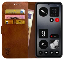 Rosso Element Nothing CMF Phone 2 Pro Hoesje Book Case Wallet Bruin afbeelding