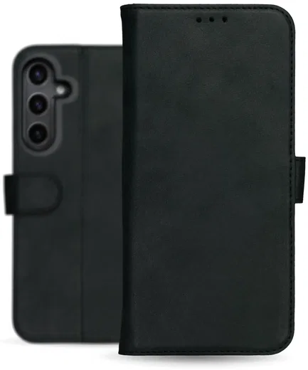 Rosso Deluxe Samsung Galaxy A16 Hoesje Echt Leer Book Case Zwart afbeelding 8