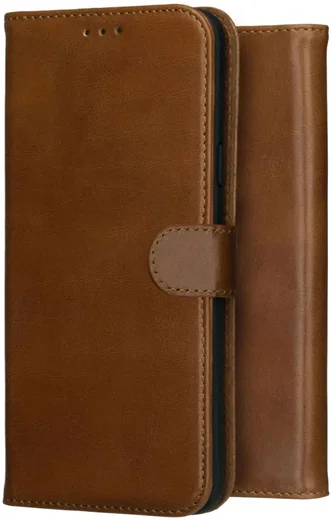 Rosso Deluxe Samsung Galaxy A16 Hoesje Echt Leer Book Case Bruin afbeelding 10