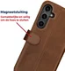 Rosso Deluxe Samsung Galaxy A16 Hoesje Echt Leer Book Case Bruin afbeelding 6