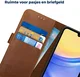 Rosso Deluxe Samsung Galaxy A16 Hoesje Echt Leer Book Case Bruin afbeelding 7