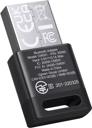 UGREEN USB-A Adapter Bluetooth 5.3 Receiver Zwart afbeelding 2