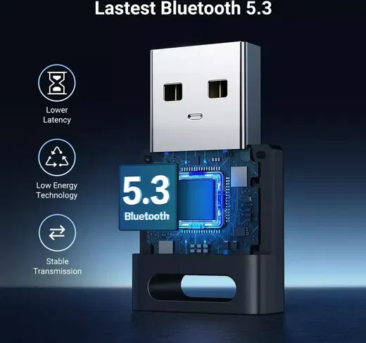 UGREEN USB-A Adapter Bluetooth 5.3 Receiver Zwart afbeelding 3