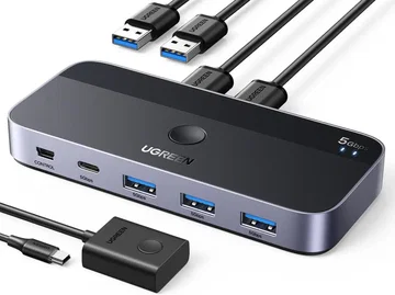 UGREEN Sharing Switch USB 3.0 Schakelaar met 3 USB en 1 USB-C Poort