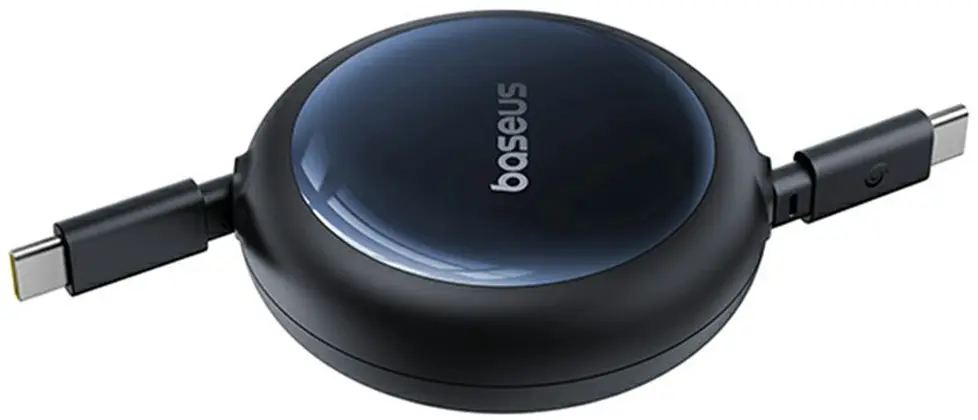 Baseus Nomos Oprolbare USB-C naar USB-C Kabel 100W PD 1.5M Zwart afbeelding 2