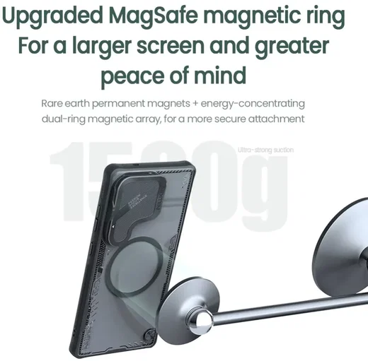 Nillkin IceBlade Prop Samsung Galaxy S25 Ultra Hoesje MagSafe / Qi2 Zwart afbeelding 5