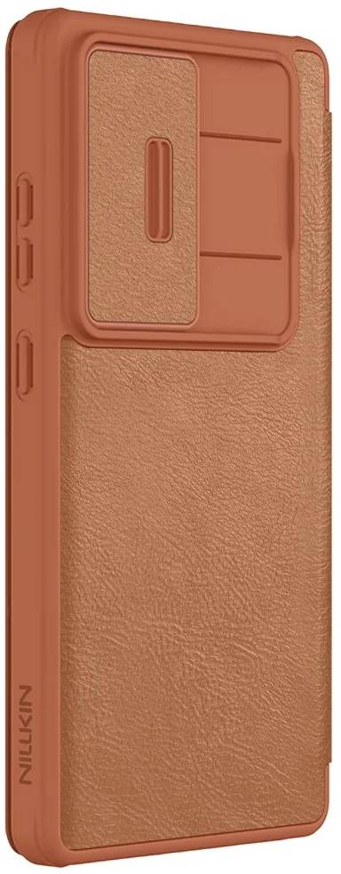 Nillkin Qin Pro Samsung Galaxy S25 Hoesje Book Case met Camera Slider Bruin afbeelding 11