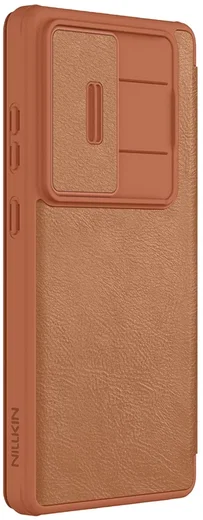 Nillkin Qin Pro Samsung Galaxy S25 Hoesje Book Case met Camera Slider Bruin afbeelding 11