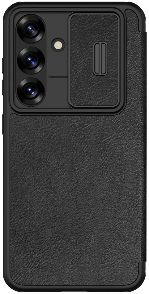 Nillkin Qin Pro Samsung Galaxy S25 Plus Hoesje Book Case met Camera Slider Zwart afbeelding 2