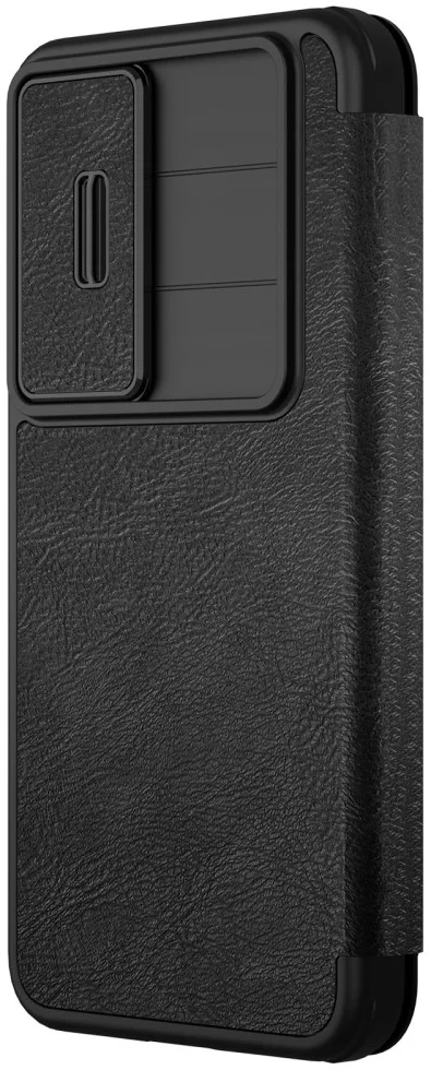 Nillkin Qin Pro Samsung Galaxy S25 Plus Hoesje Book Case met Camera Slider Zwart afbeelding 3