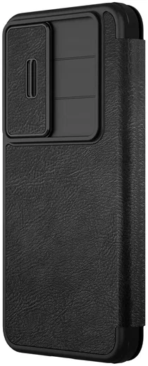 Nillkin Qin Pro Samsung Galaxy S25 Plus Hoesje Book Case met Camera Slider Zwart afbeelding 3