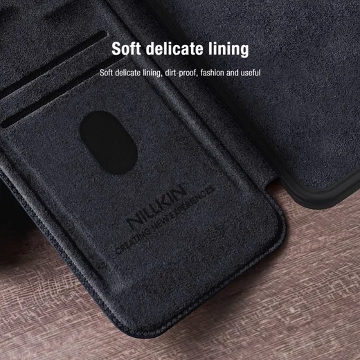 Nillkin Qin Pro Samsung Galaxy S25 Plus Hoesje Book Case met Camera Slider Zwart afbeelding 4