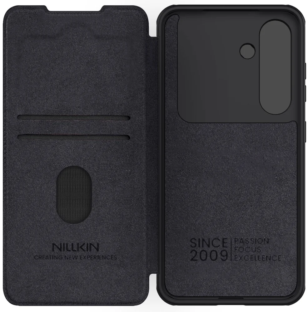 Nillkin Qin Pro Samsung Galaxy S25 Plus Hoesje Book Case met Camera Slider Zwart afbeelding 9