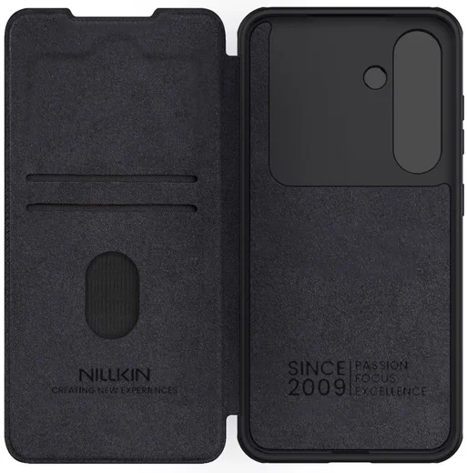 Nillkin Qin Pro Samsung Galaxy S25 Plus Hoesje Book Case met Camera Slider Zwart afbeelding 9