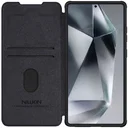 Nillkin Qin Pro Samsung Galaxy S25 Ultra Hoesje Book Case Camera Slider Zwart