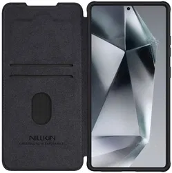 Nillkin Qin Pro Samsung Galaxy S25 Ultra Hoesje Book Case Camera Slider Zwart afbeelding