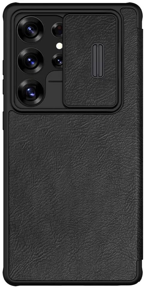 Nillkin Qin Pro Samsung Galaxy S25 Ultra Hoesje Book Case Camera Slider Zwart afbeelding 2