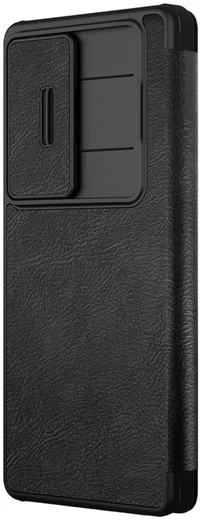 Nillkin Qin Pro Samsung Galaxy S25 Ultra Hoesje Book Case Camera Slider Zwart afbeelding 3