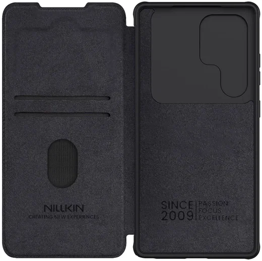 Nillkin Qin Pro Samsung Galaxy S25 Ultra Hoesje Book Case Camera Slider Zwart afbeelding 9