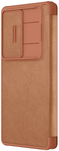 Nillkin Qin Pro Samsung Galaxy S25 Ultra Hoesje Book Case Camera Slider Bruin afbeelding 3