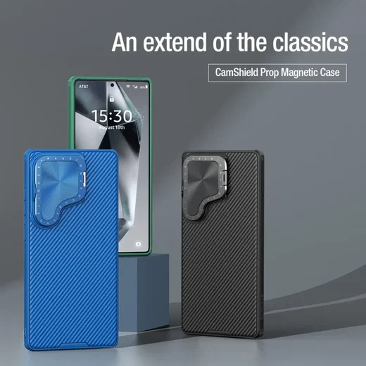 Nillkin CamShield Prop Samsung Galaxy S25 Ultra Hoesje MagSafe / Qi2 Blauw afbeelding 11